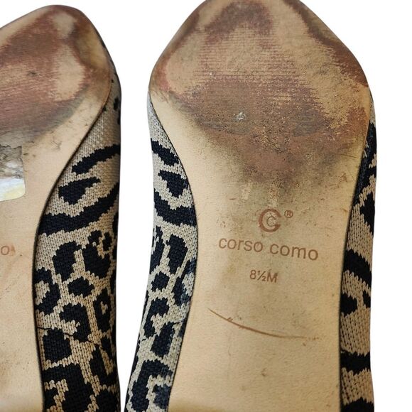 Corso Como Jullia Ballet Leopard Print Knit Slip-on‎ Flats Sz 8.5 - Picture 8 of 9